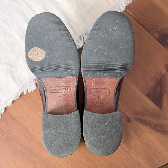 COACH | Vintage 1990s Leather Loafers with Block Heel Size 8M - Picture 9 of 11